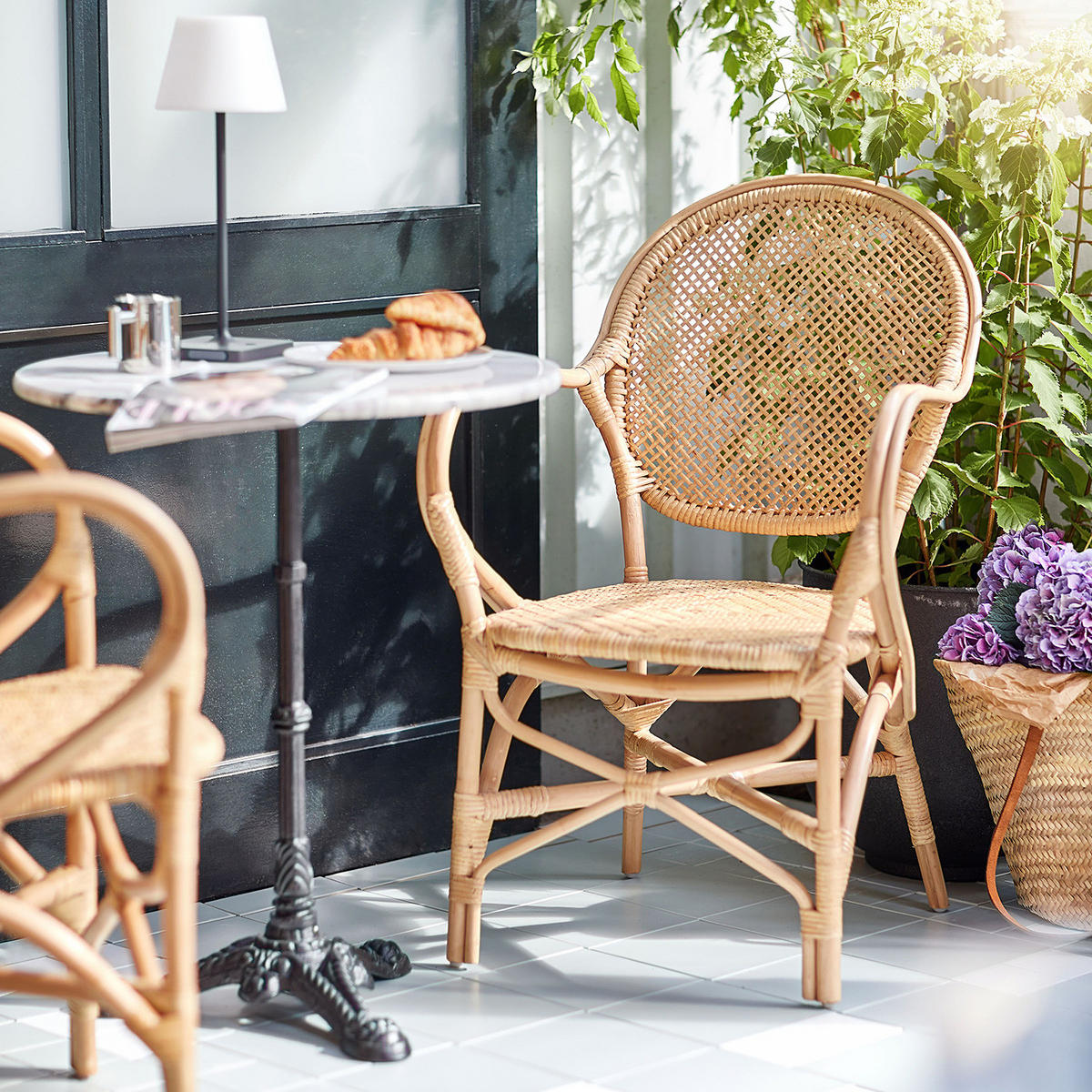 GARTENTISCH Castello - Schwarz/Weiß, Metall (60/60/71cm) - Butlers