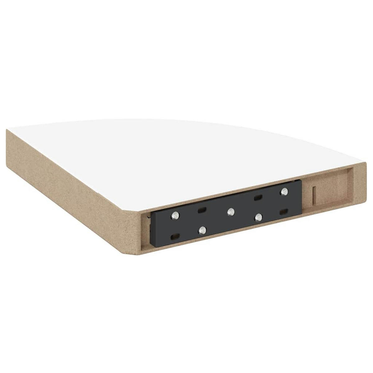ECK-SCHWEBEREGALE 2Er Set Weiss 25/25/3,8 Cm Mdf - Weiß, Holzwerkstoff (25/3.8/25cm) - vidaXL
