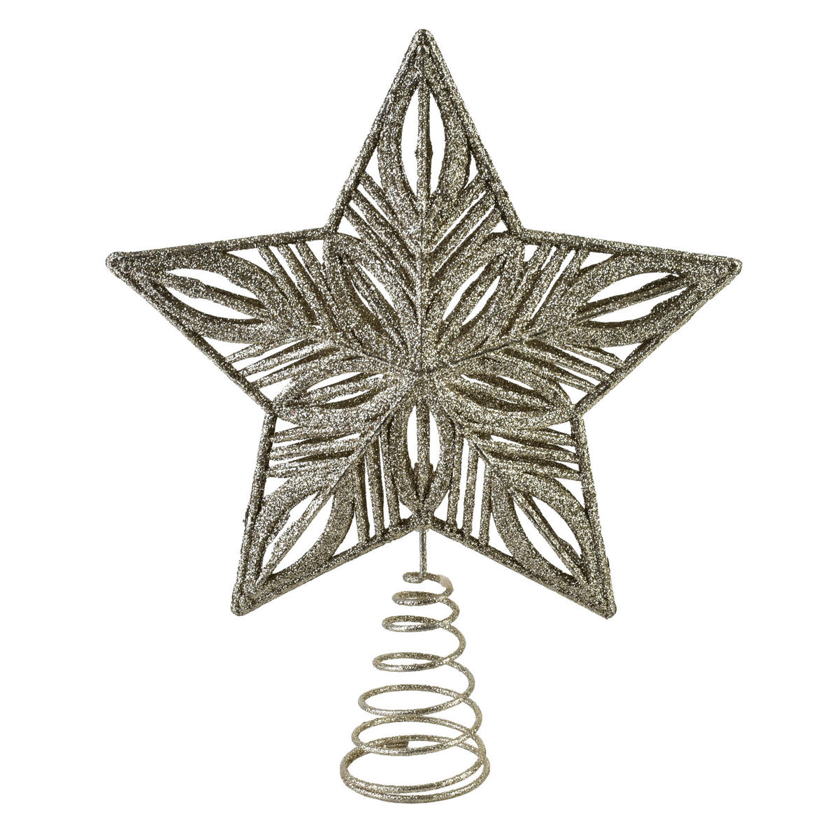 CHRISTBAUMSPITZE Santa Lila Gold 32x31x5 cm Kunststoff - Goldfarben, Kunststoff (5cm) - Mondex