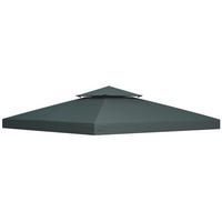 PAVILLONDACH, Polyester, Kohlegrau - Grau, Kunststoff (300/18/300cm) - Outsunny