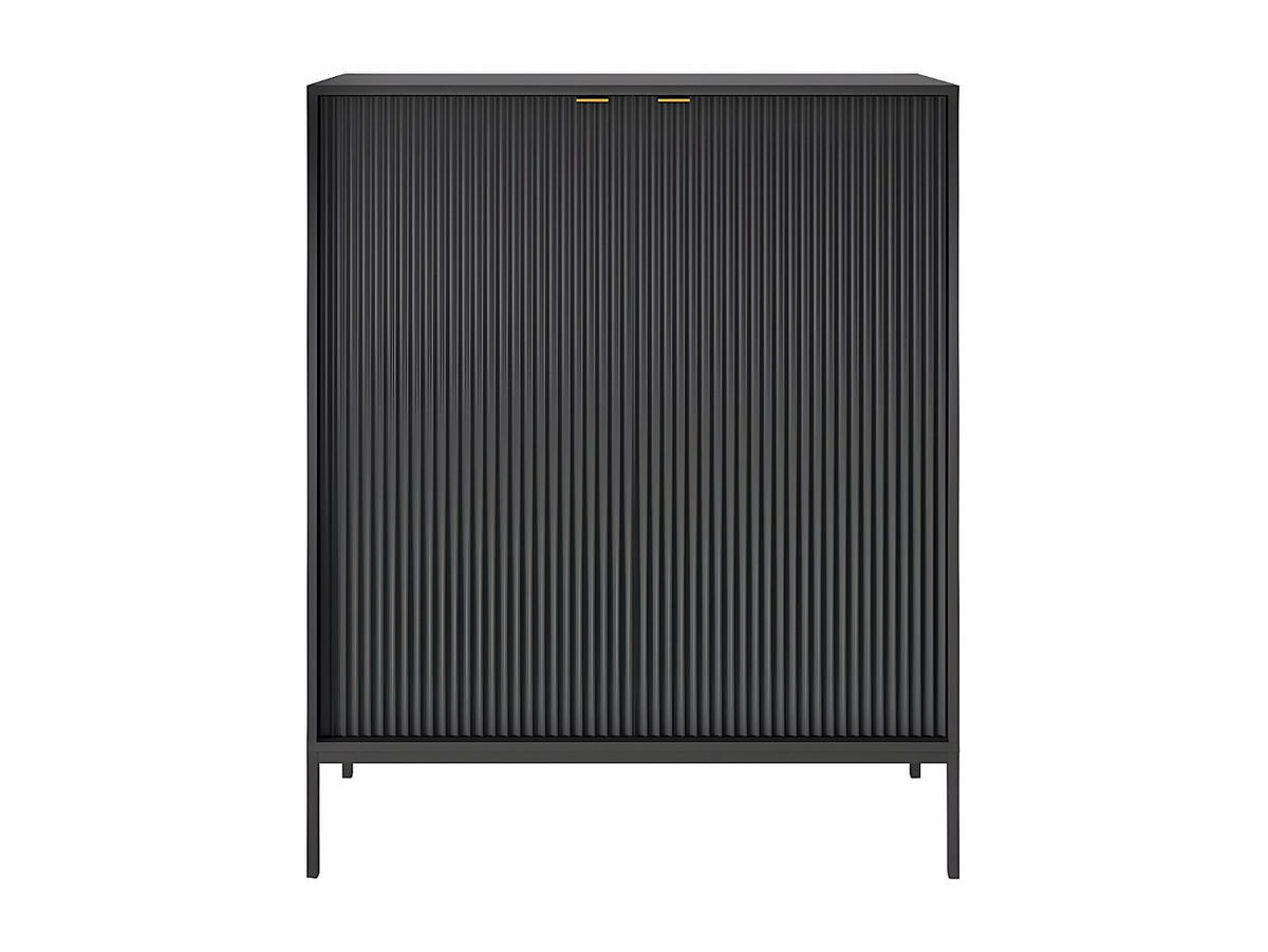 HIGHBOARD mit 2 Türen - Schwarz - LIOUBA - Schwarz, Holz (104/125/39cm) - Pascal Morabito