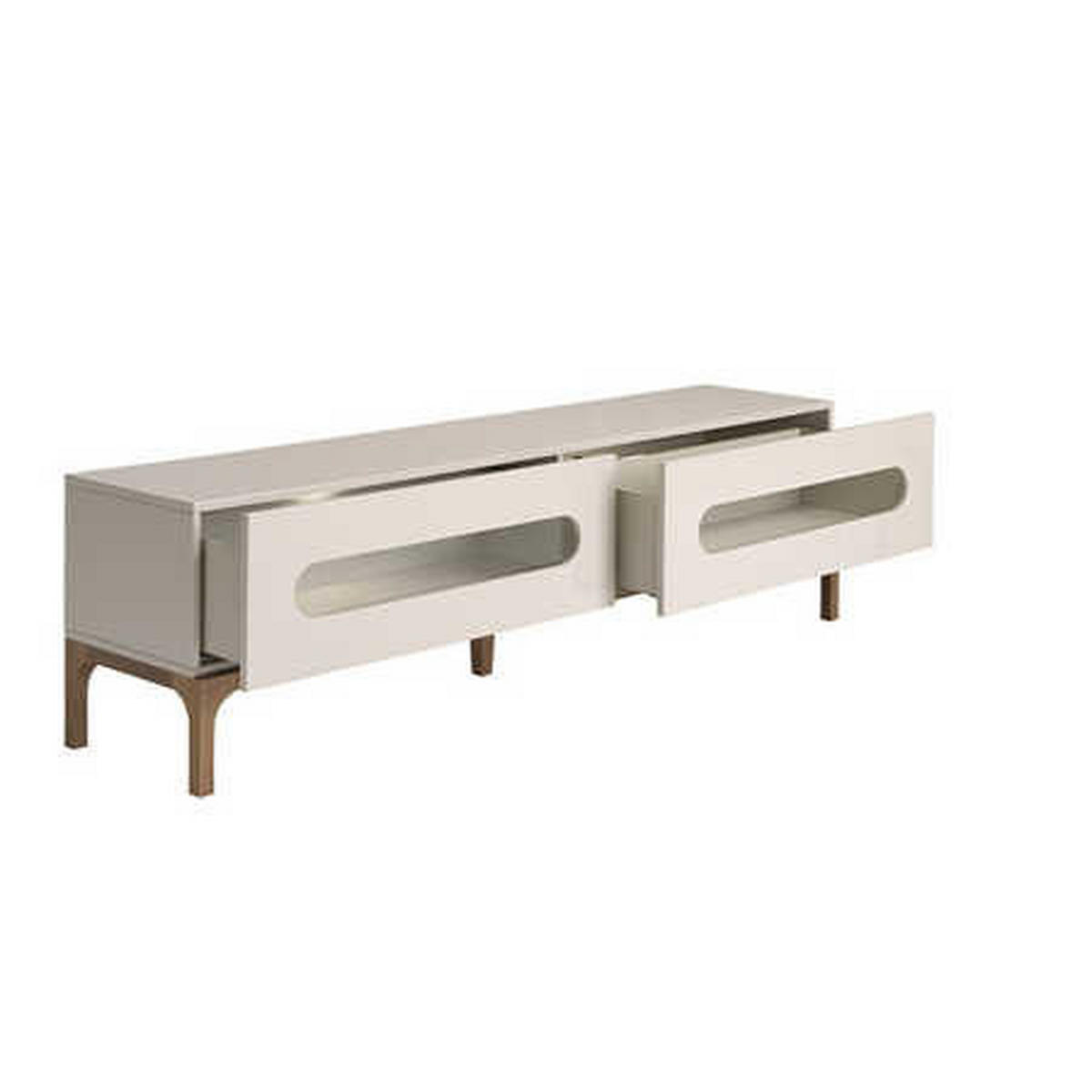 TV-ELEMENT Grau Walnuss 180/41/51 cm - Walnussfarben/Grau, Holzwerkstoff (180/51/41cm) - ANGEL CERDA