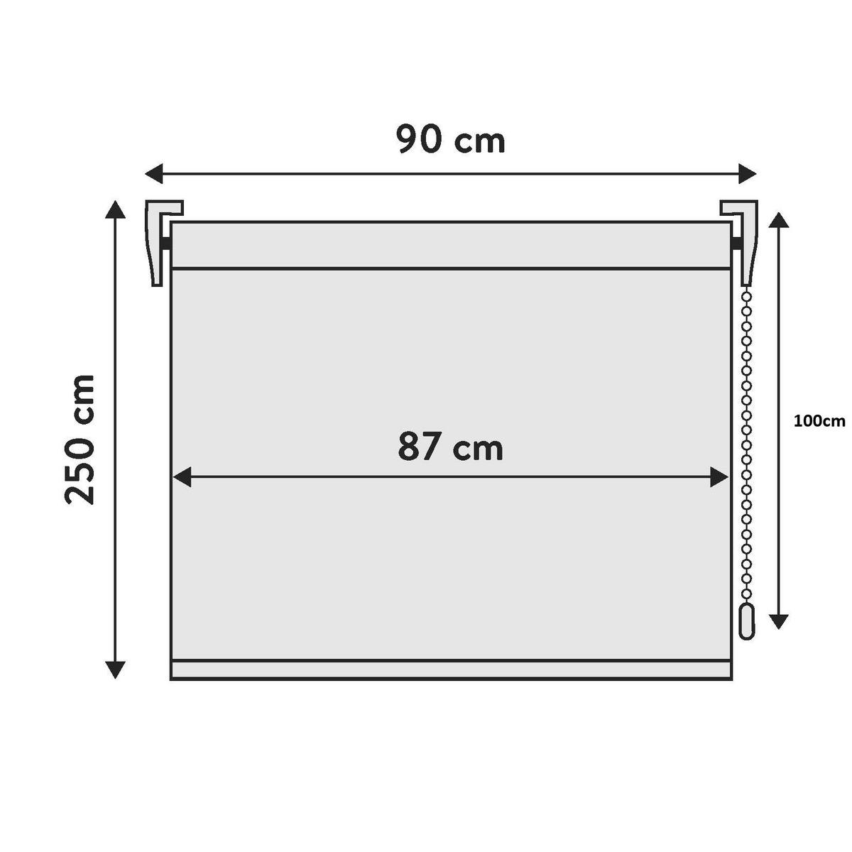 SEITENZUGROLLO lichtdurchlässig Ecofuture (100% Recyceltes Polyester) - Weiß, Textil (90/250/250cm) - VIEWTEX