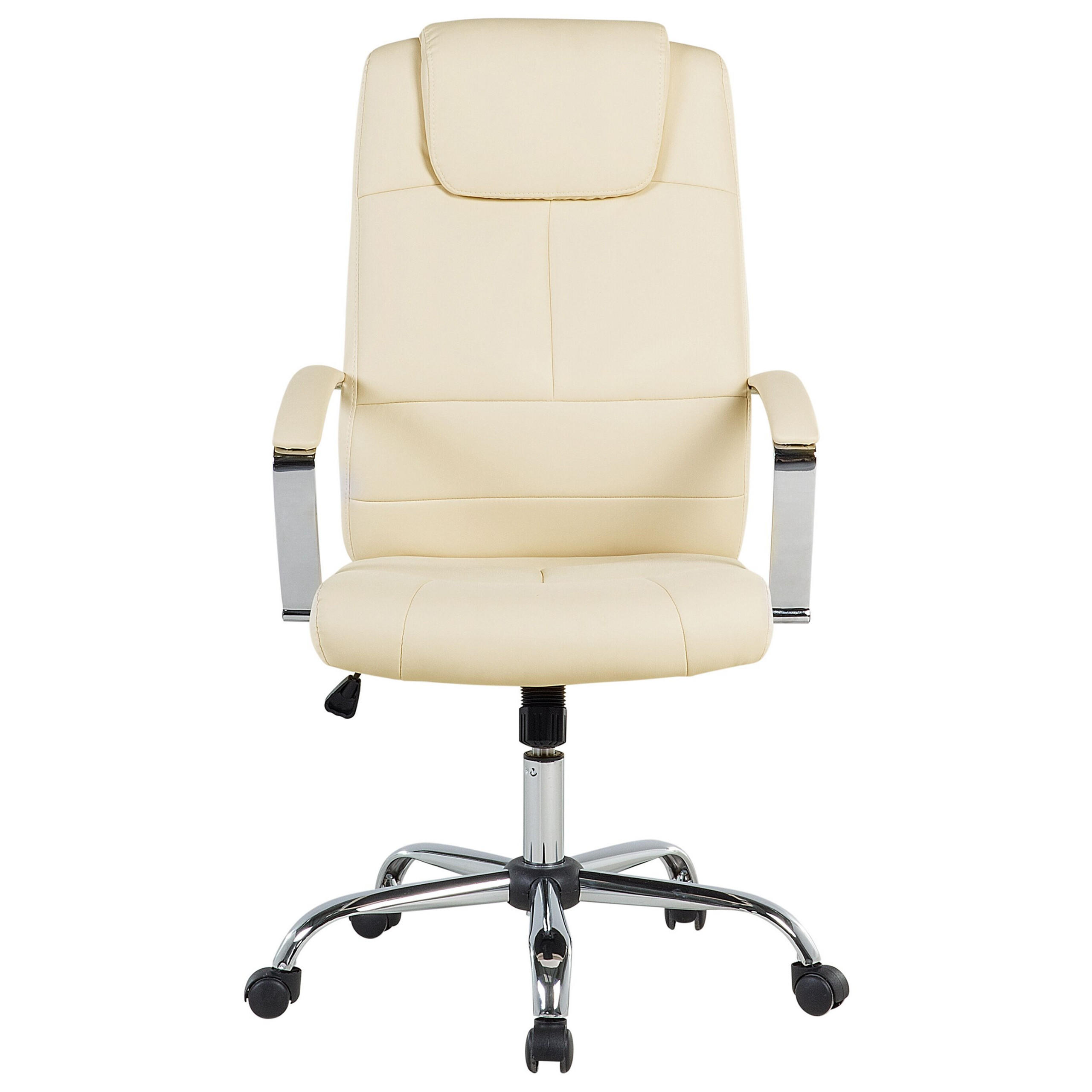 BÜROSTUHL Kunstleder Beige Winner - Beige, Textil (60/112/60cm) - Beliani