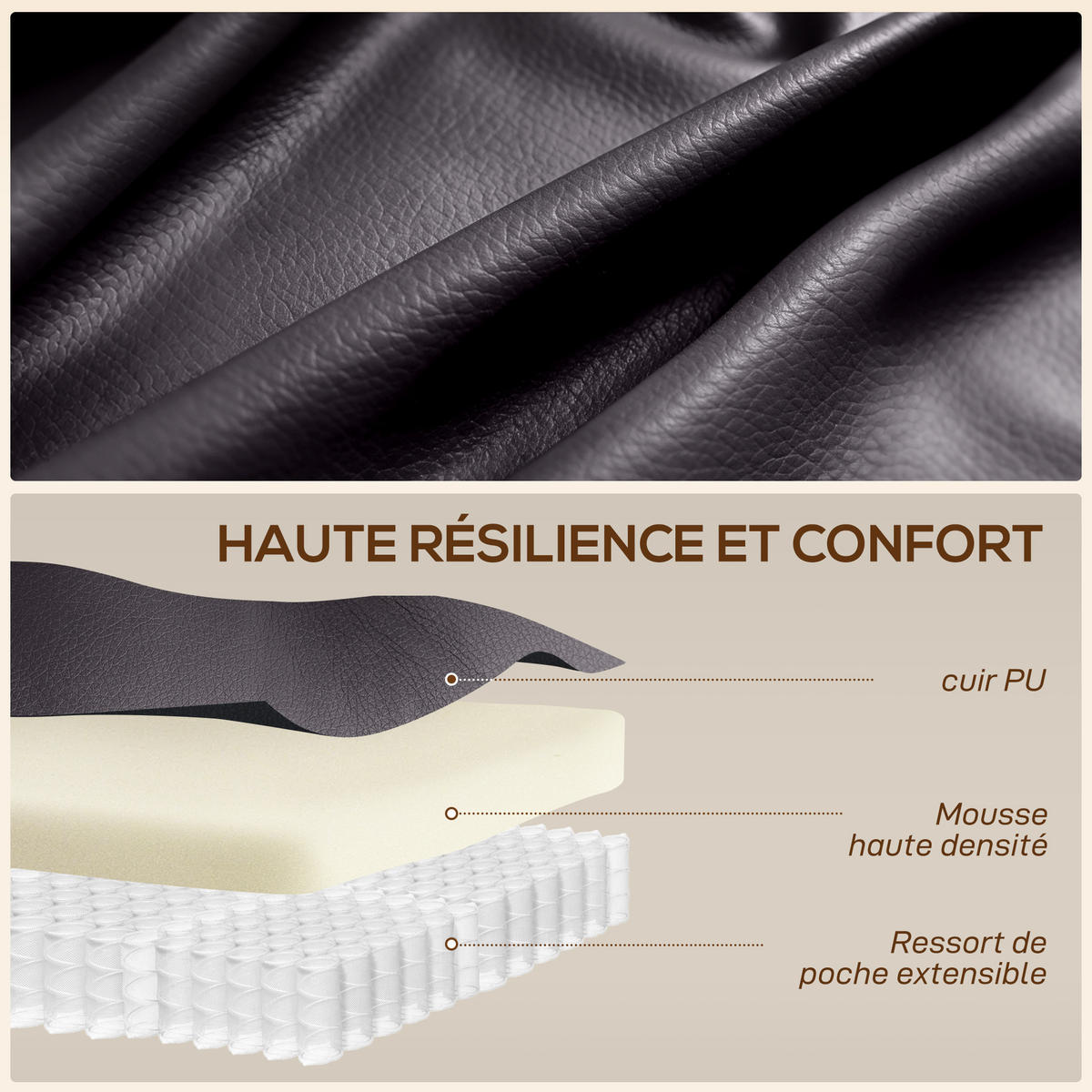 MASSAGESESSEL Braun mit Massagefunktion, Heizfunktion und Liegefunktion 99/82/103 cm - Braun, Leder (99/103/82cm) - PANGIVO