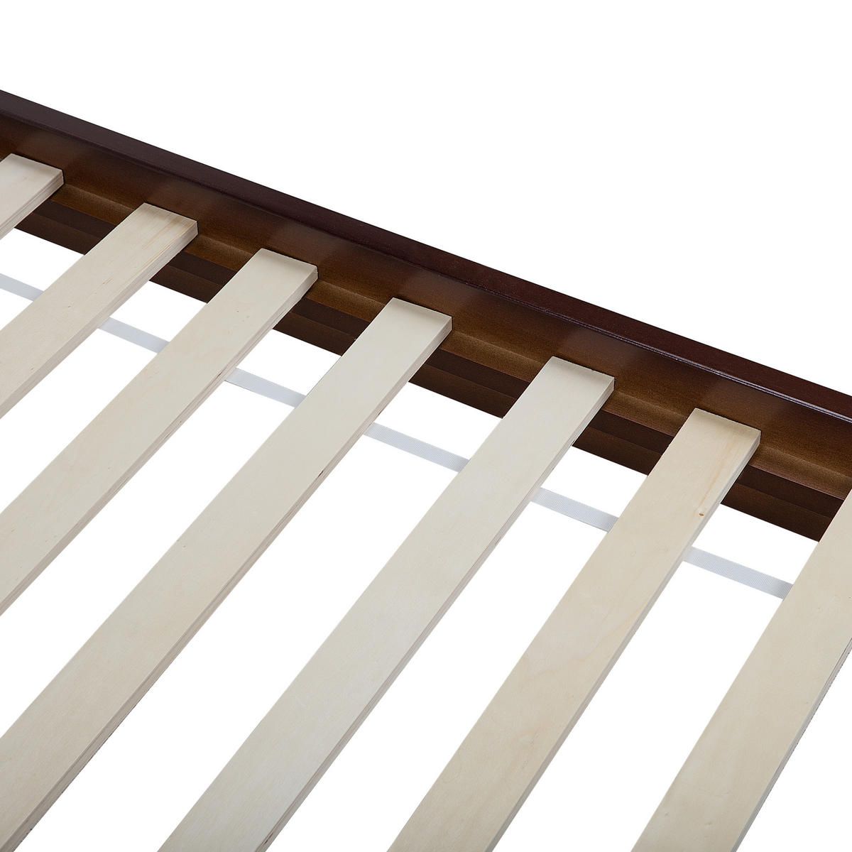 HOLZBETT 160/200cm Dunkler Holzfarbton Giulia - Dunkelbraun, Holz (160/200cm) - Beliani