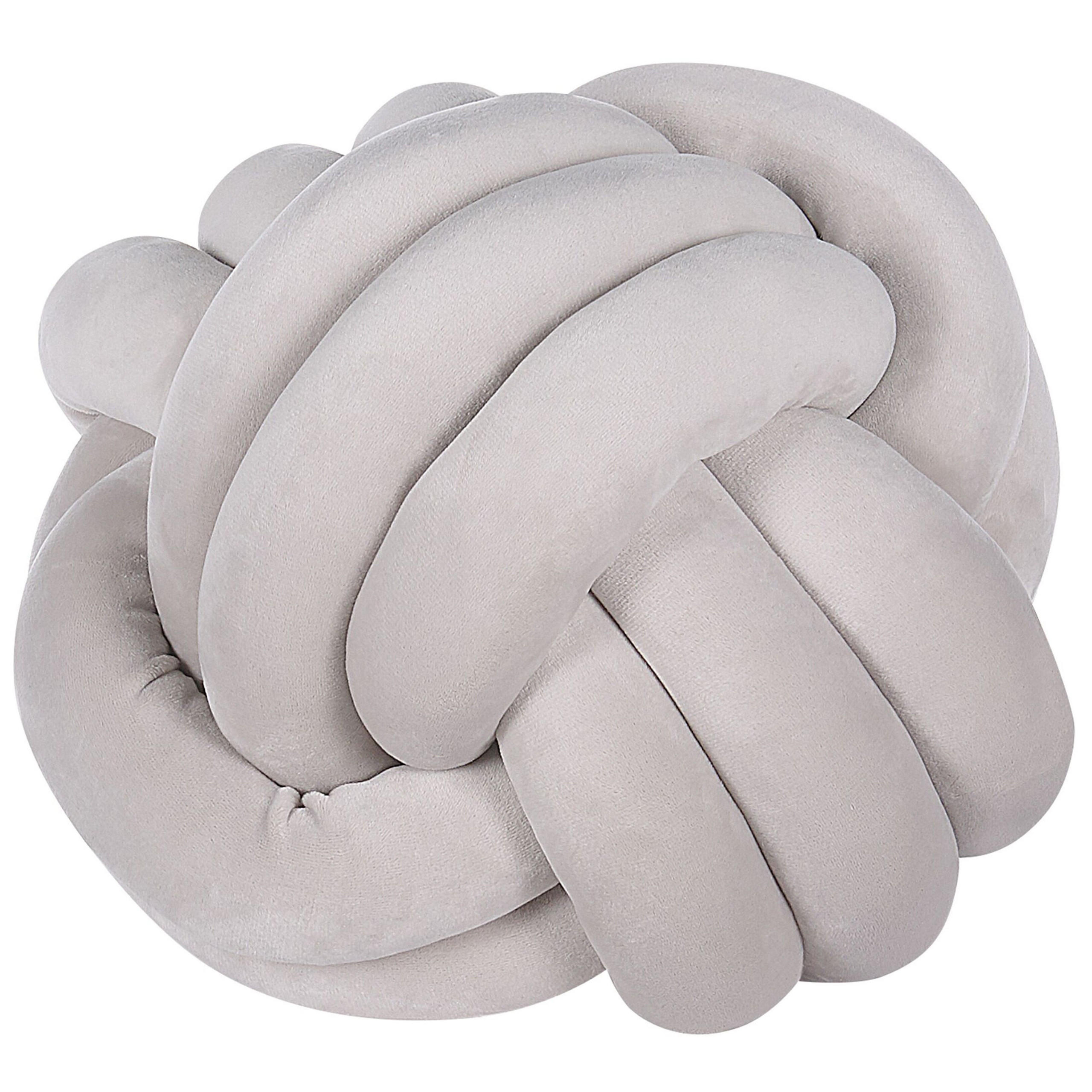 DEKOKISSEN Hellgrau 30/30 cm Malni - Hellgrau, Textil (30/30cm) - Beliani