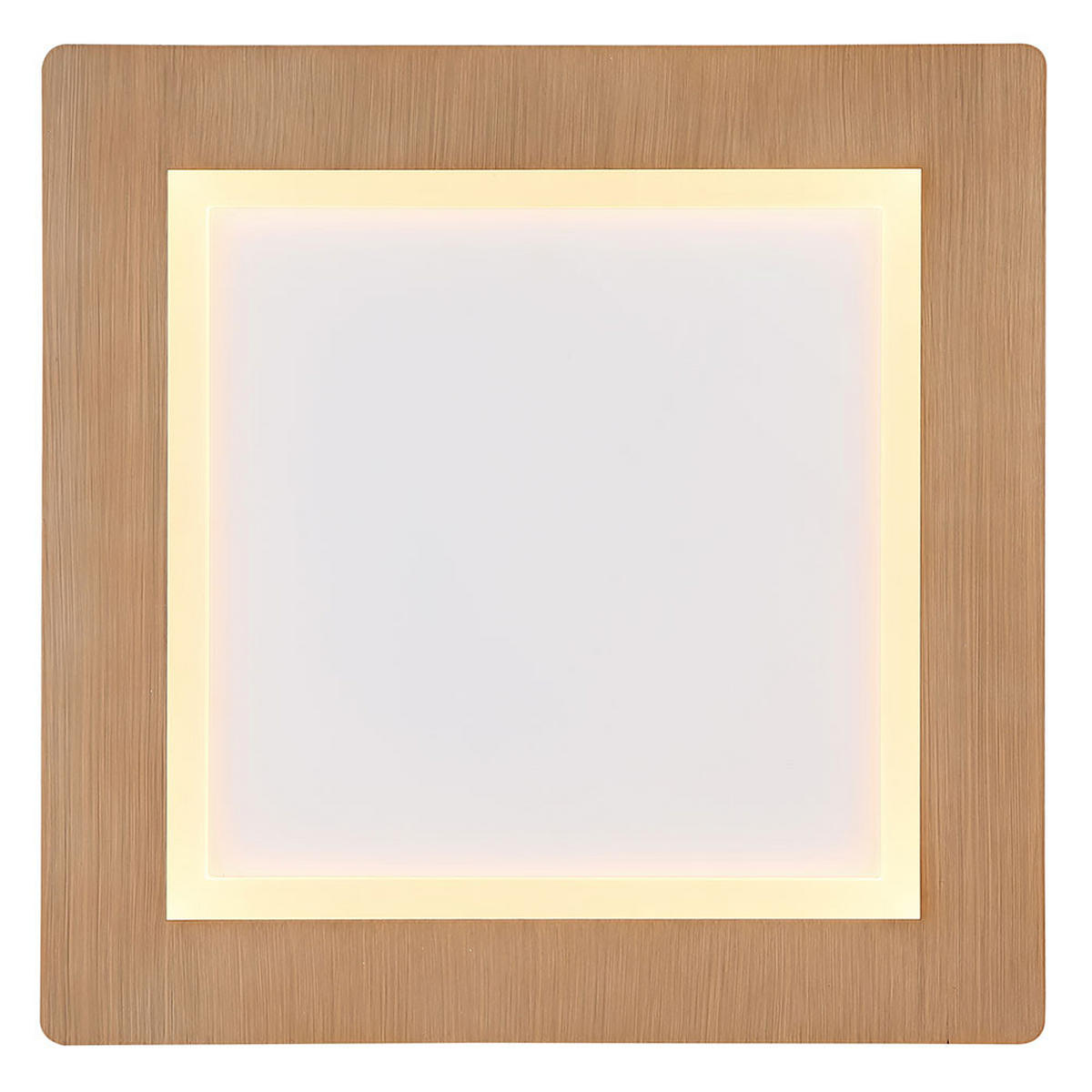 LED DECKENLEUCHTE Metall Holzoptik Braun CLAY - Braun, Metall (40/40/5cm) - Globo Lighting