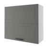 KÜCHENHÄNGESCHRANK Kvantum W8B/80 Dust Grey Matt / Weiß Matt 80 / 32,5 / 72cm - Weiß/Grau, Holz/Holzwerkstoff (80/72/32.5cm) - Feldmann-Wohnen