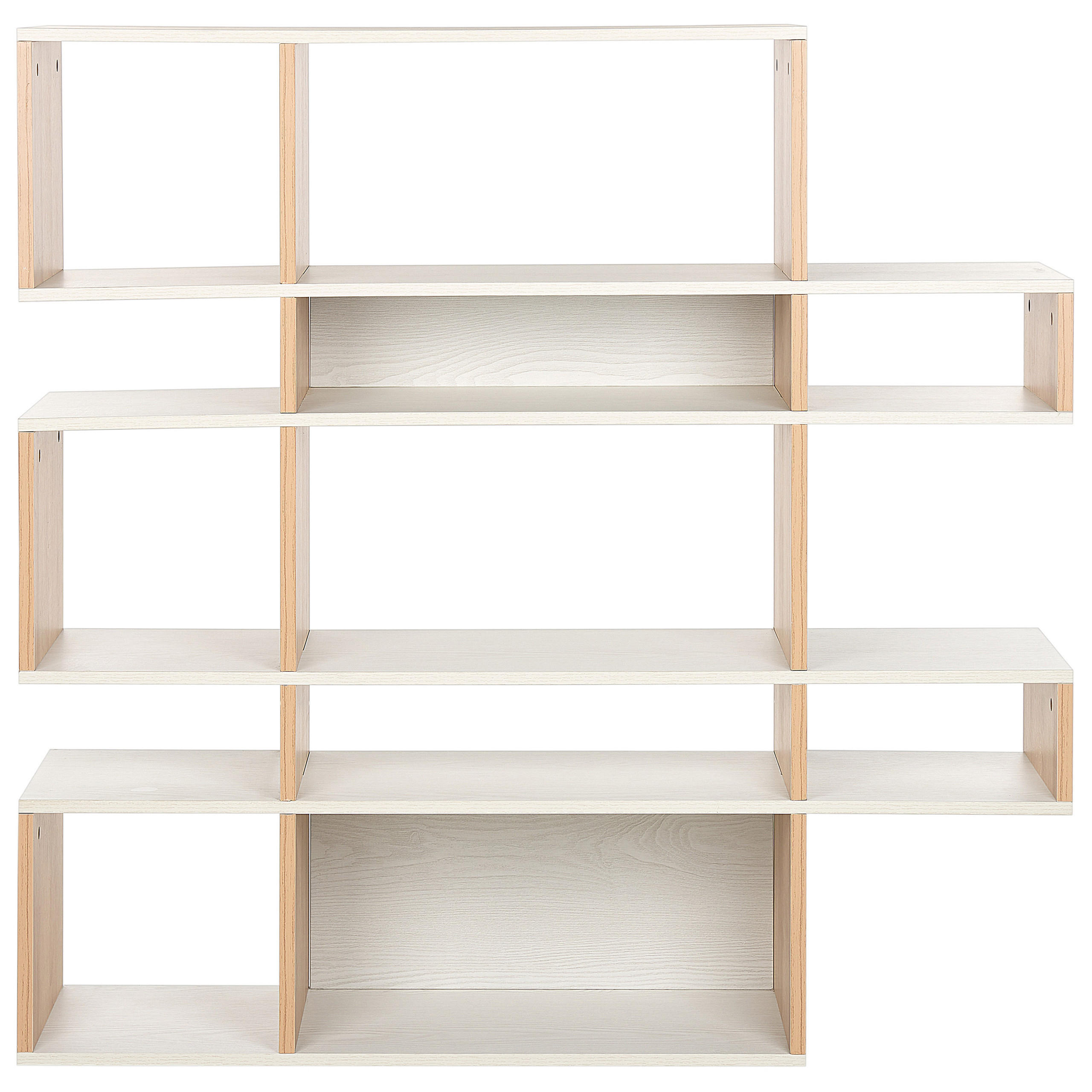 BÜCHERREGAL Fächer Amarilo - Hellbraun, Holzwerkstoff (90/120/30cm) - Beliani