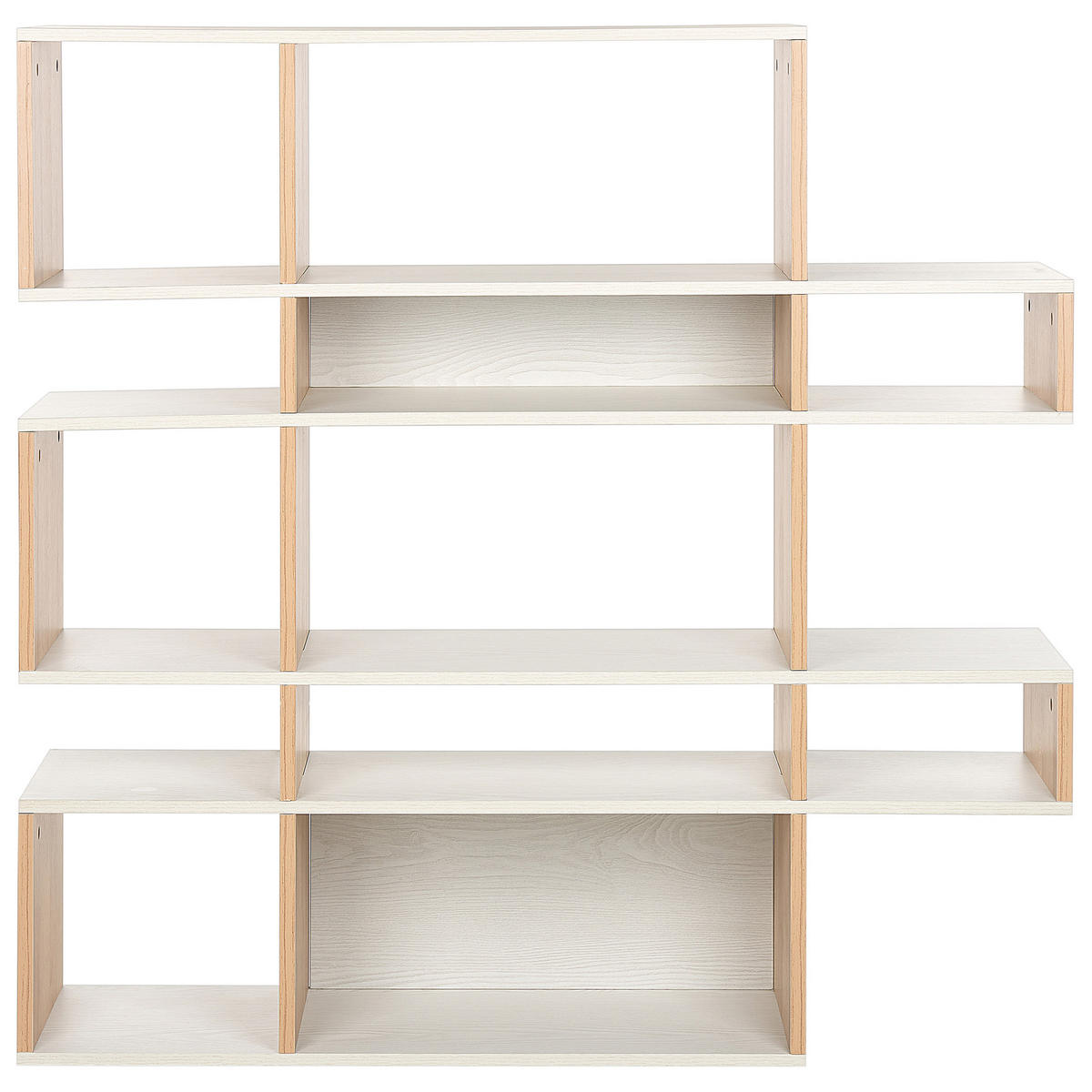 BÜCHERREGAL Fächer Amarilo - Hellbraun, Holzwerkstoff (90/120/30cm) - Beliani