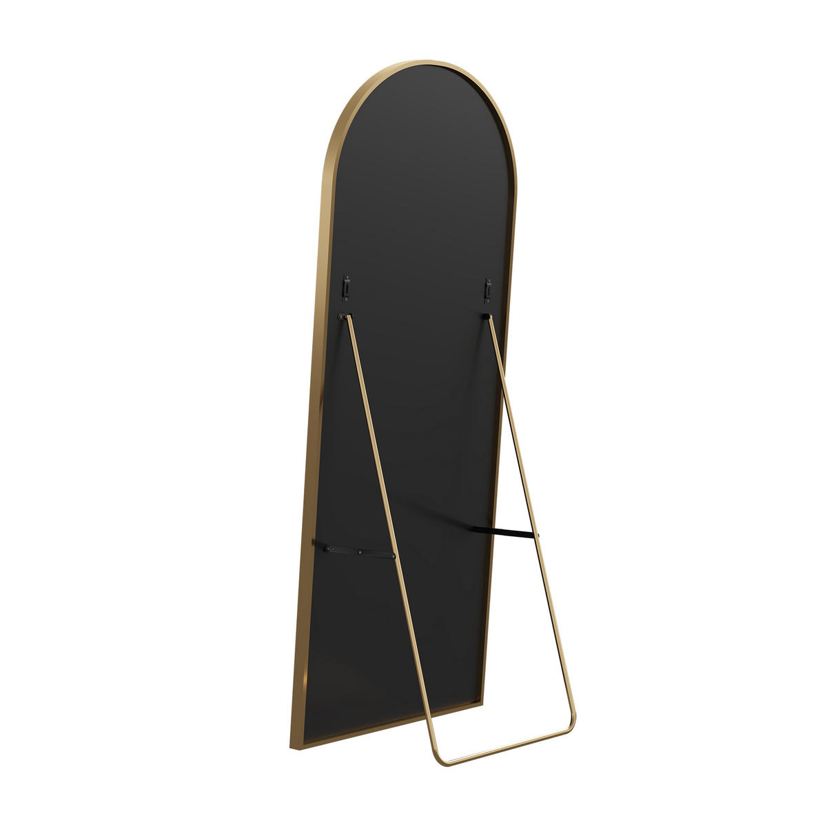 GANZKÖRPERSPIEGEL 177x77 cm, Standspiegel mit Metallrahmen, Schwarz - Goldfarben, Metall (4/182/81cm) - PARAFTA HOME