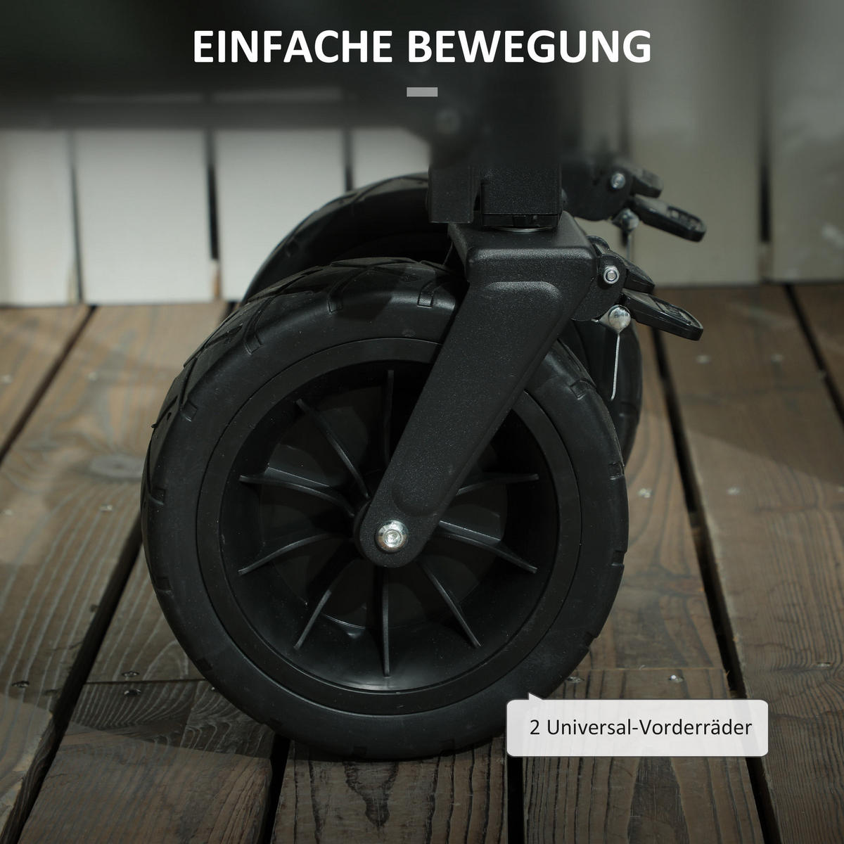 GARTENWAGEN 120 kg belastbar - Grün, Metall (48/102/125cm) - Outsunny