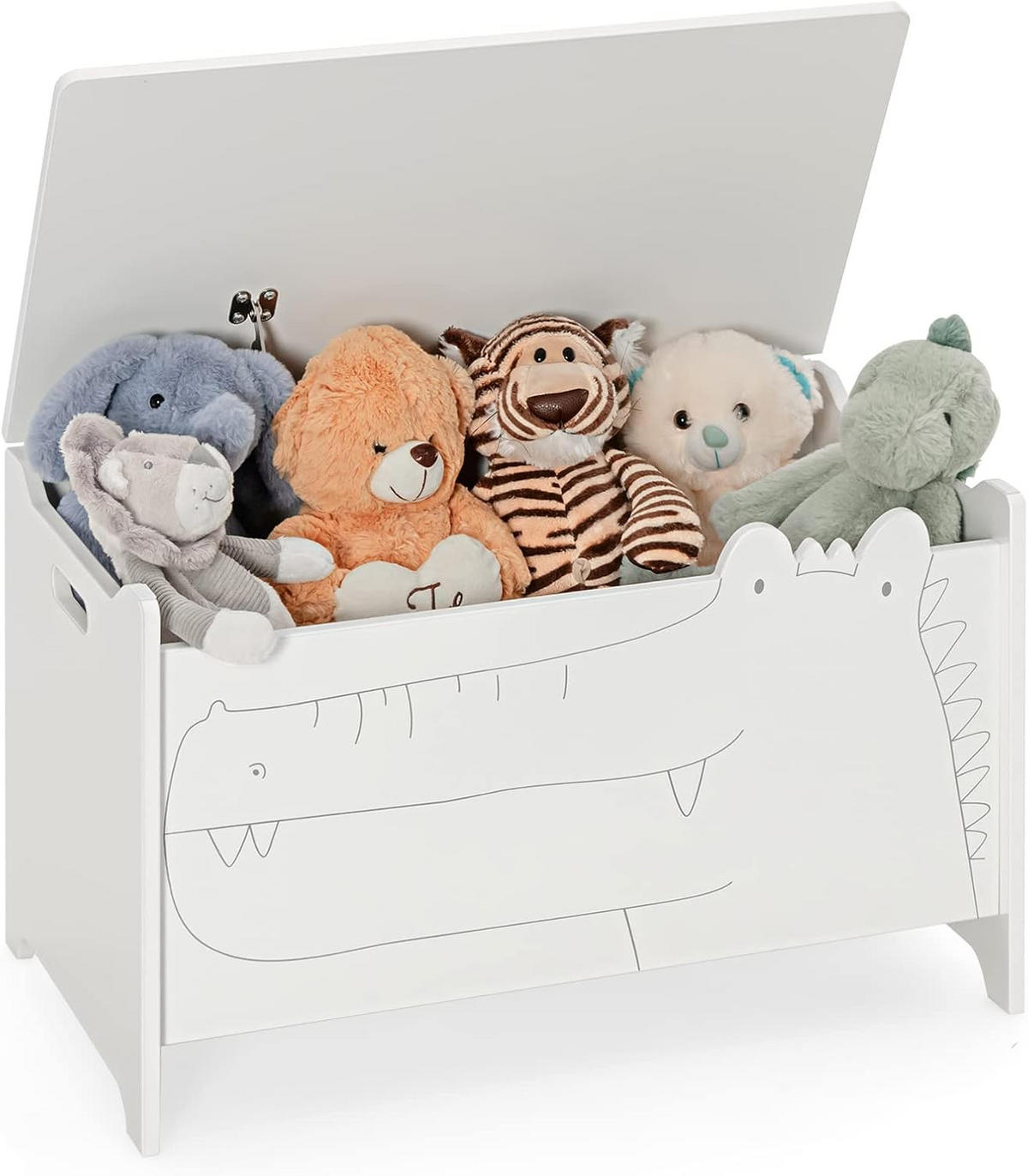 SPIELZEUGTRUHE Weiß - Weiß, Holz (33/60cm) - COSTWAY