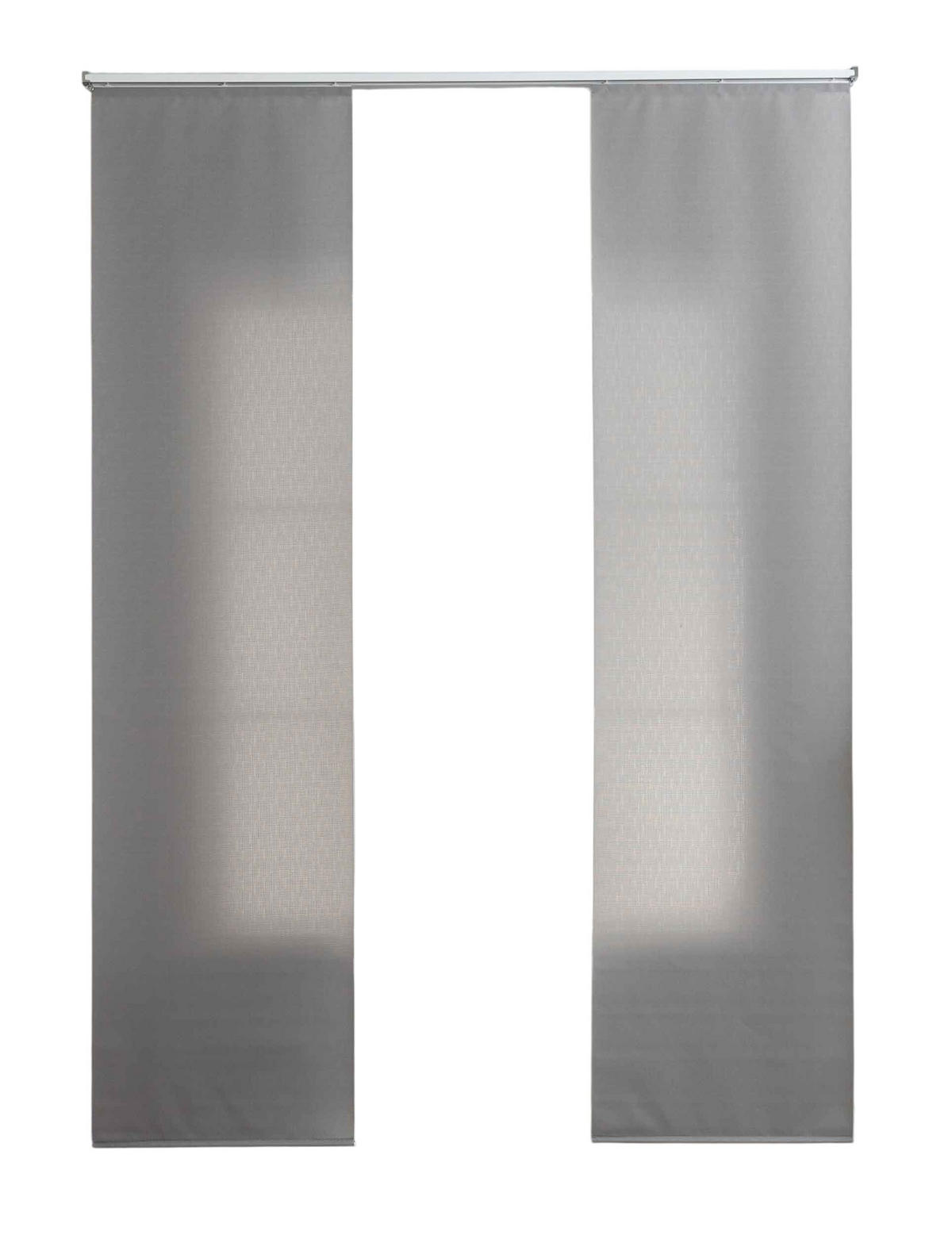 SCHIEBEGARDINE 2ER SET »New Amsterdam« HxB 245x60 cm Grau - Grau, Textil (60/245cm) - Gardinenbox