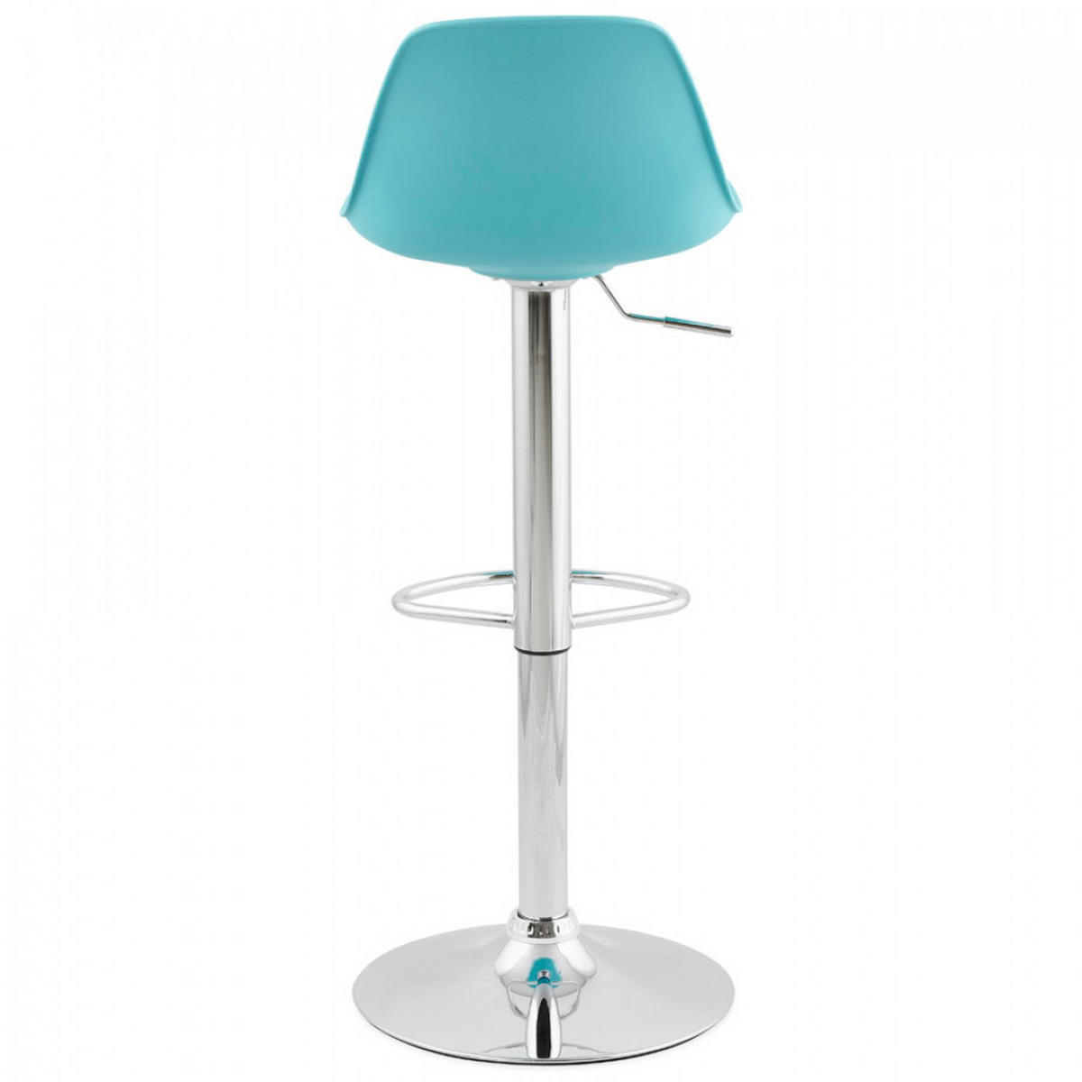 BARHOCKER Blau 39x104x42cm - Blau/Chromfarben, Leder/Kunststoff (39/104/42cm) - AlterEgo