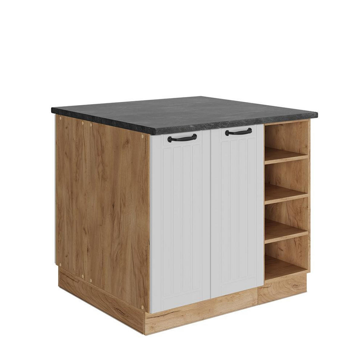 INSULĂ DE BUCĂTĂRIE Fame-Line Casă de țară albă 90 cm cu sertar, fara blat - alb/culoare lemn stejar, compozit lemnos (90/82/81.6cm) - Vicco