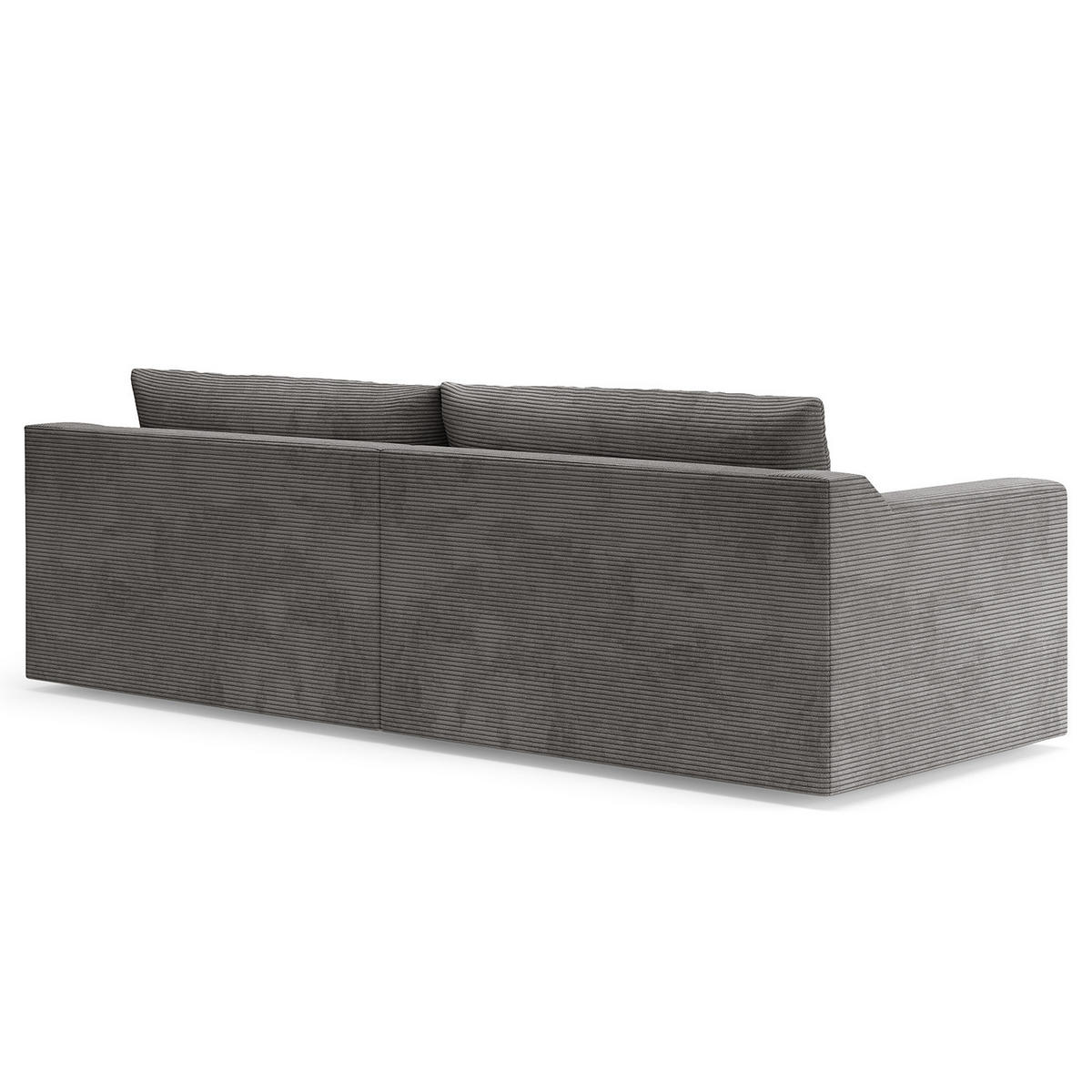 BIG-SOFA - Grau, Kunststoff/Textil (274/90/112cm) - home24