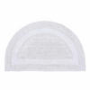 BADEMATTE halbrund 50/80 cm, 100% Baumwolle, wendbar - Weiß, Textil (50/80cm) - Homescapes