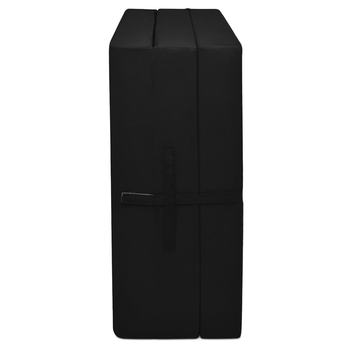 KLAPPMATRATZE Campix 195/80/10 cm Schwarz - Schwarz, Textil (195/80/10cm) - Beautissu 