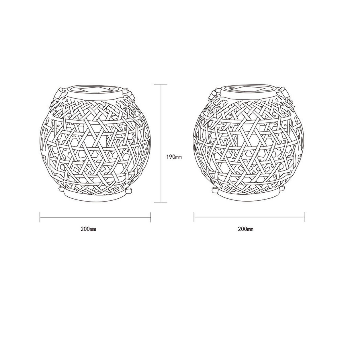2X LED AUSSENLEUCHTE Metall Kupfer Kugel - Kupferfarben, Kunststoff (20/20/36cm) - Globo Lighting