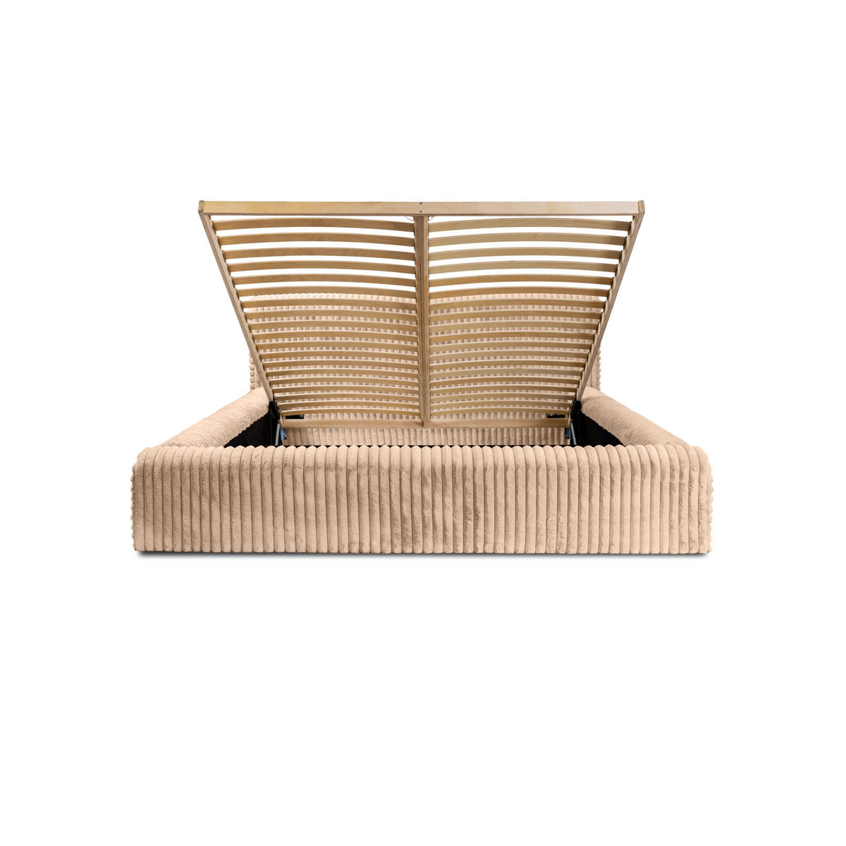 POLSTERBETT aus Strickmaterial Kostar 180x200 cm, Beige - Beige, Textil (180/200cm) - Fedve