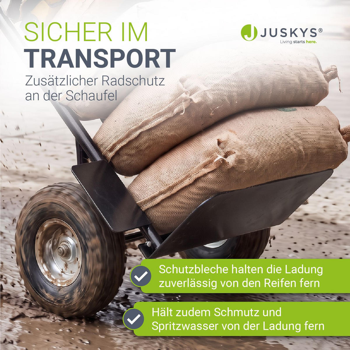 SACKKARRE Basic schwarz klappbar - Schwarz, Metall (35.5/44/118cm) - Juskys