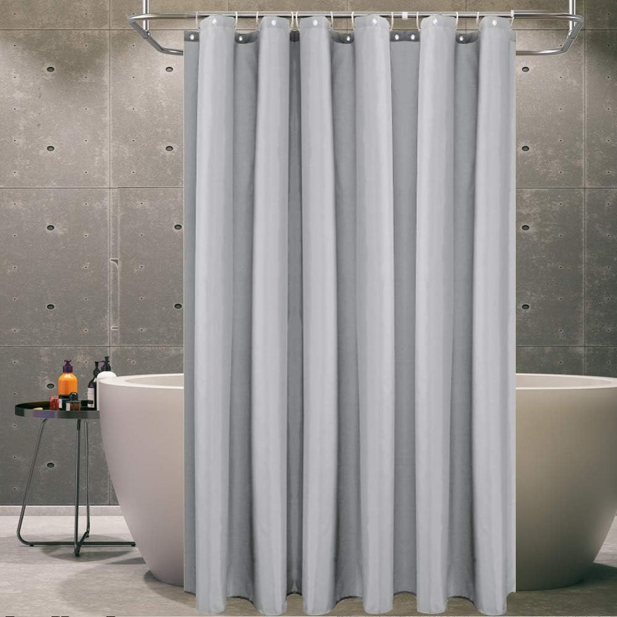 DUSCHVORHANG Polyester schimmelresistent waschbar wasserdicht antibakteriell leicht zu reinigen für Badewanne - Weiß, Textil (100/180cm) - MCBOSON