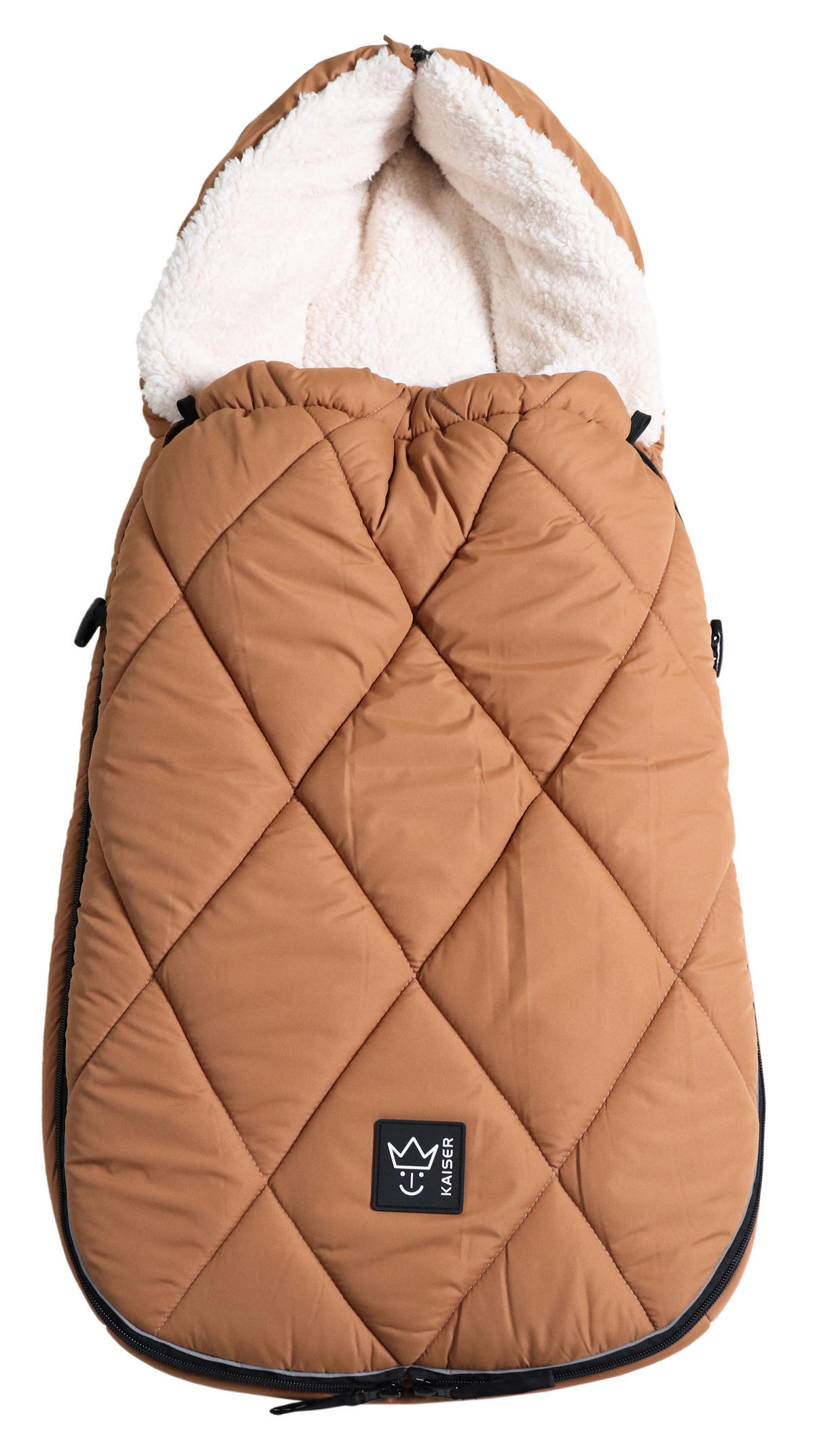 KINDERWAGEN-FUSSSACK XL TOO, camel/creme - Hellbraun, Textil (46/10/105cm) - Kaiserbaby