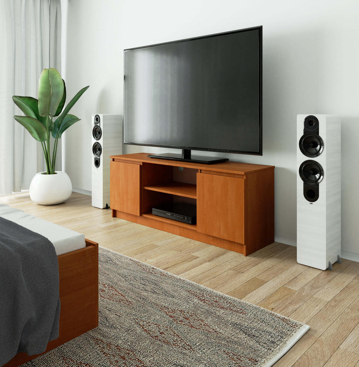 TV-ELEMENT Erlefarben 140x40x55 cm - Erlefarben, Holzwerkstoff (140/55/40cm) - Akord