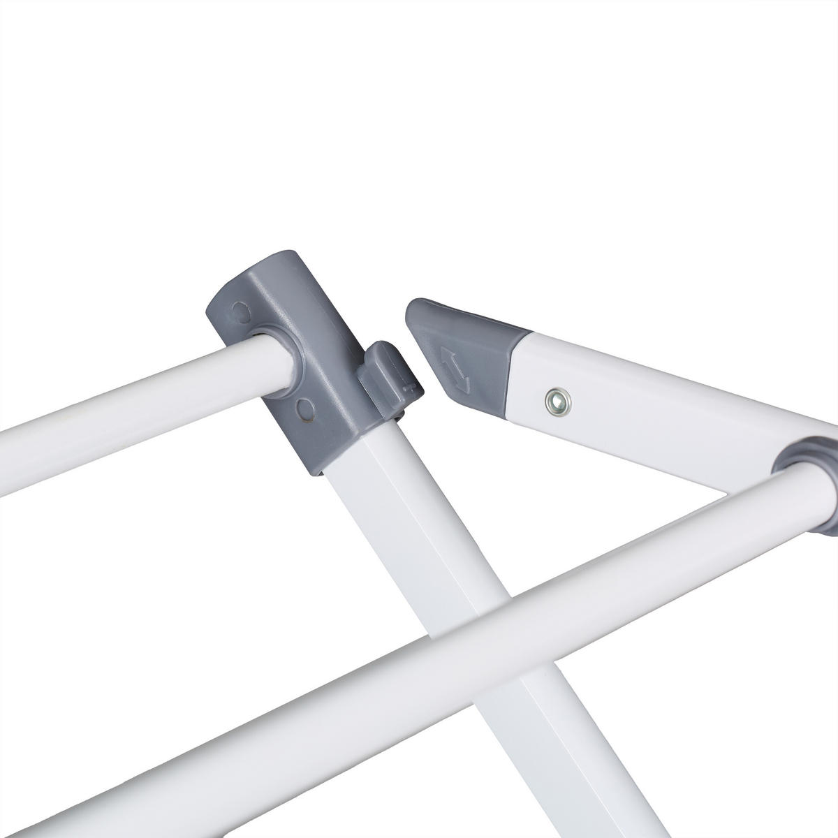 STOJAN na prádlo - biela, kov/plast (73/105/37cm) - Relaxdays