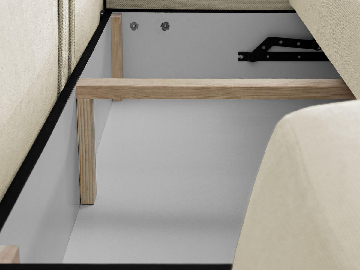 ECKSCHLAFSOFA Bueno I, Seite: Rechts - Dunkelgrau/Schwarz, Holz/Textil (300/185cm) - MIRJAN24