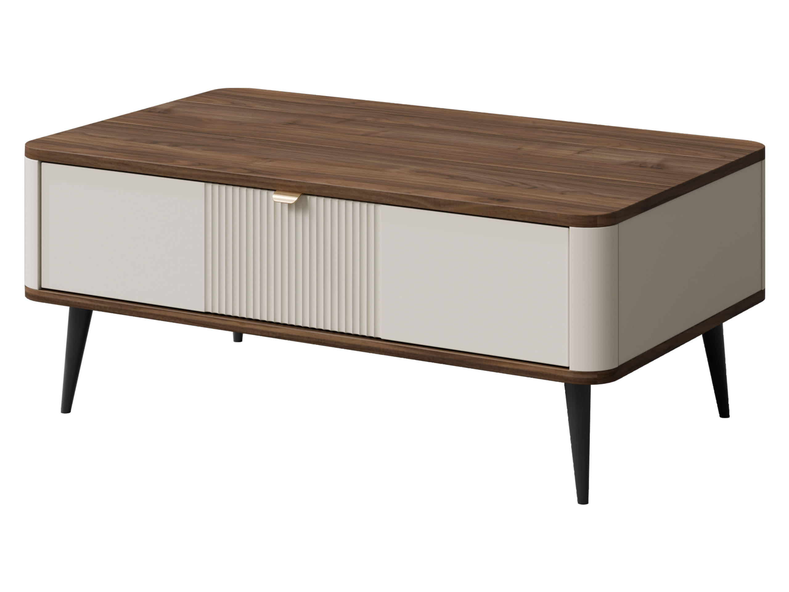 COUCHTISCH Marly RE16 - Kaschmir/Goldfarben, Holzwerkstoff/Metall (60/100/42cm) - MIRJAN24