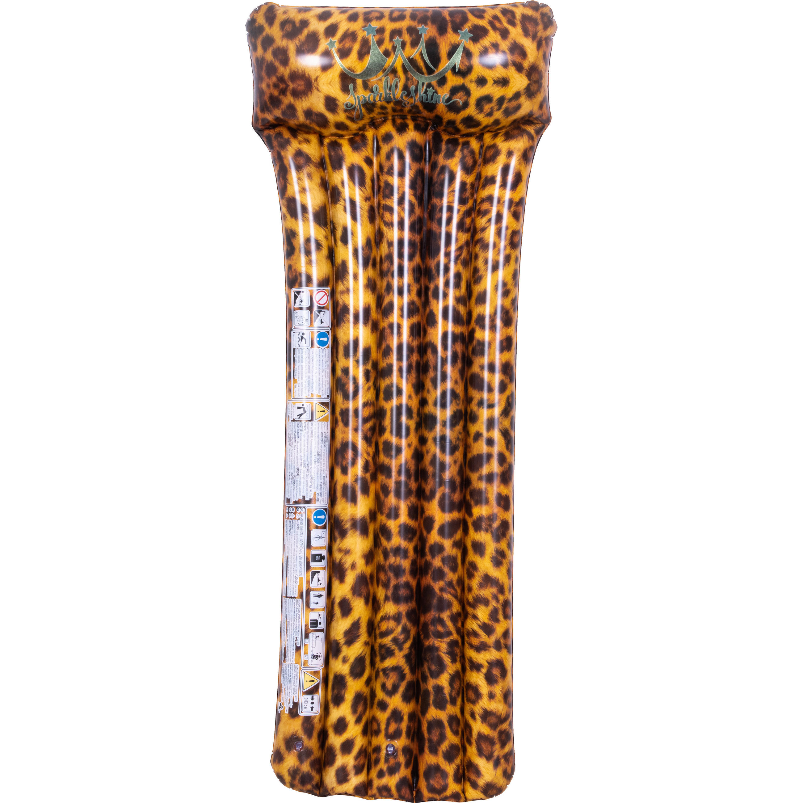 LUFTMATRATZE Leopard 169 x 69 x 25 cm mit 2 Luftkammern im Leo-Print - Multicolor, Kunststoff (169/69/25cm) - Avenli