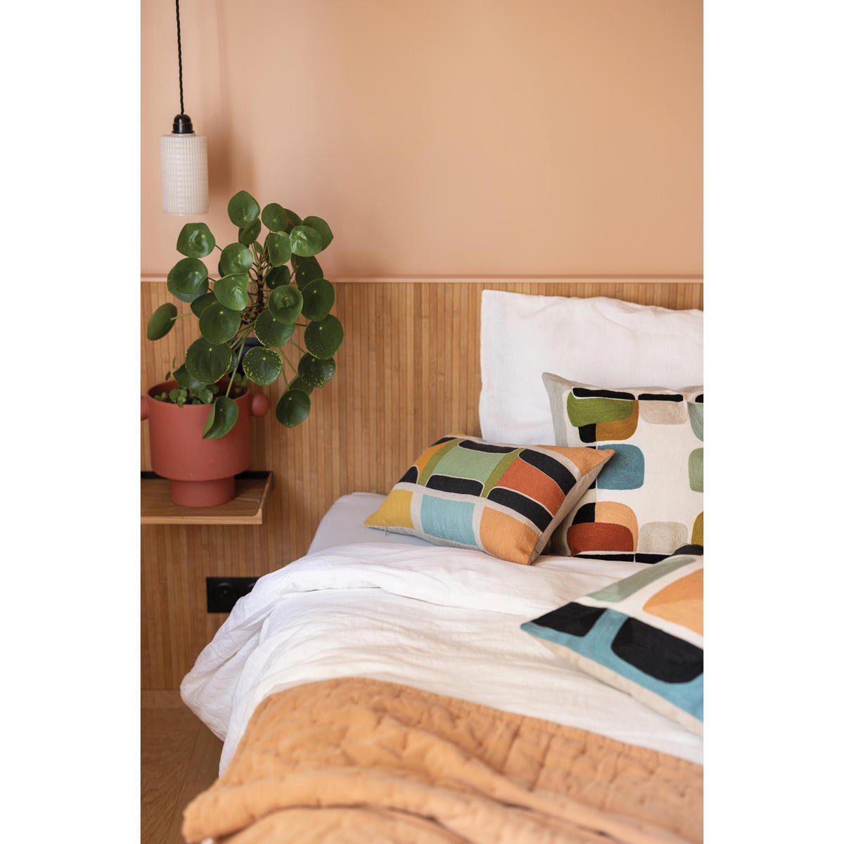 KISSENBEZUG Kala weiß 50 x 75 cm - Weiß, Textil (50/75cm) - Vivaraise