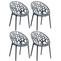 STUHL Holle - 2er Set anthrazit - Grau, Kunststoff (59/60/80cm) - TPFLiving