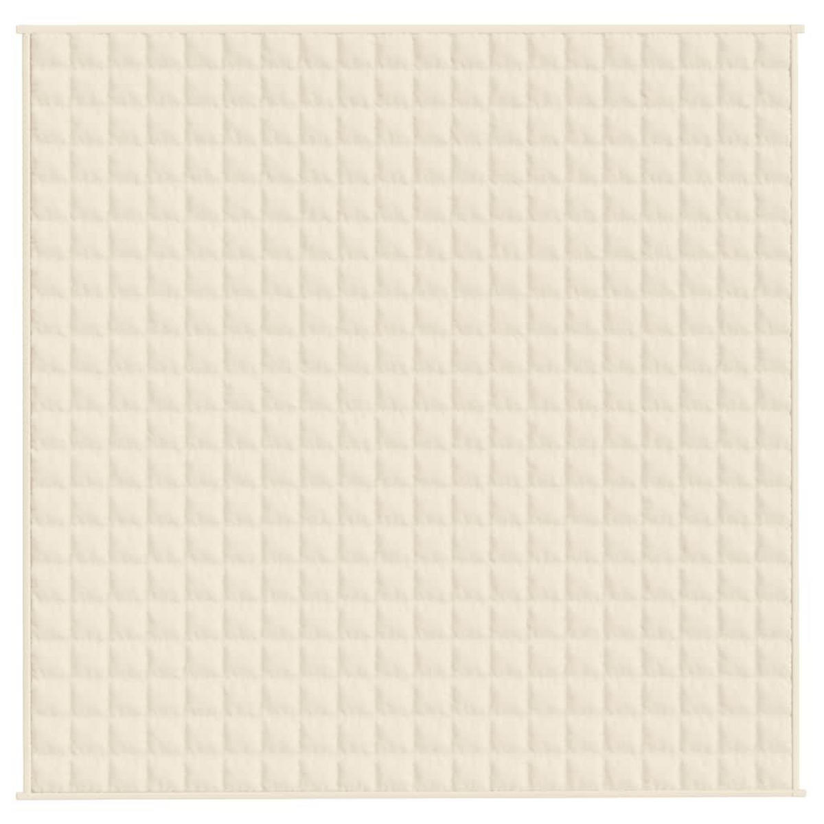 GEWICHTSDECKE Hellcreme 200/200 Cm 13 Kg Stoff - Creme, Textil (200/200cm) - vidaXL