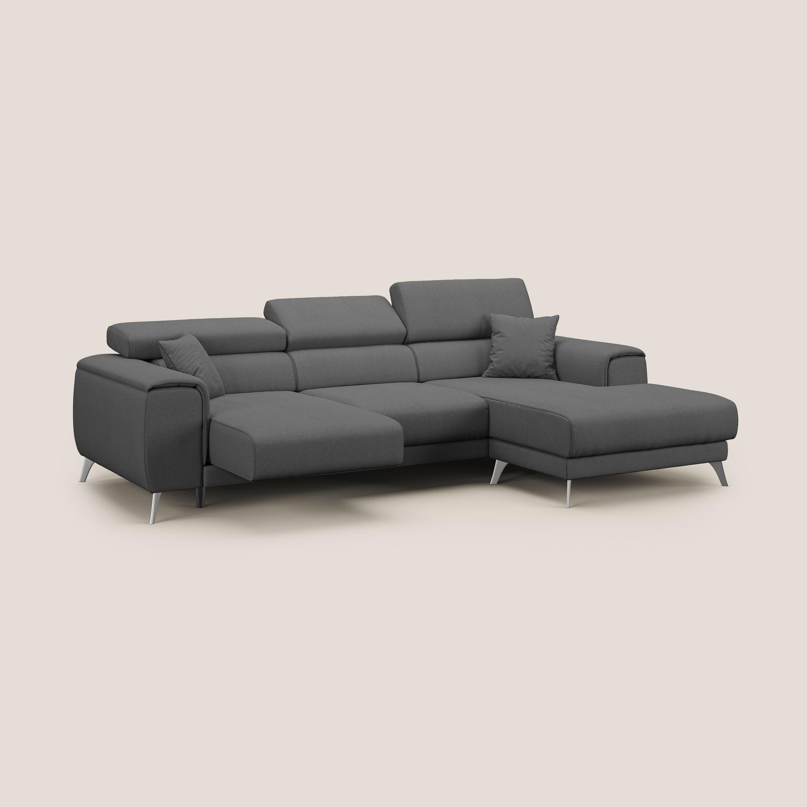 ECKSOFA RECHTS Fusion - Anthrazit, Textil (260/102cm) - Divani.store