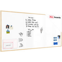 MAGNETISCHES Whiteboard mit Naturholzrahmen 200x100cm - Weiß, Metall (200/100/1.8cm) - ALLboards