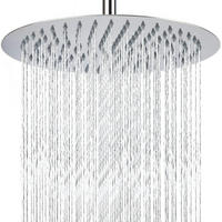 REGENBRAUSE 40 cm Edelstahl Chrom - Silberfarben, Metall (40/12.7/40cm)