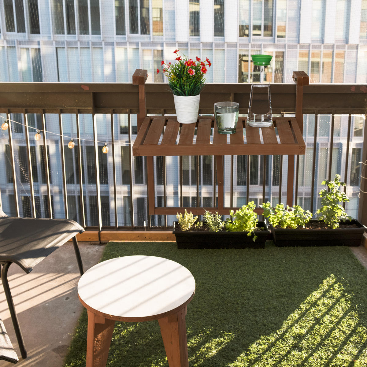 BALKONKLAPPTISCH - Dunkelbraun, Holz/Metall (66/69.5/55cm) - Relaxdays