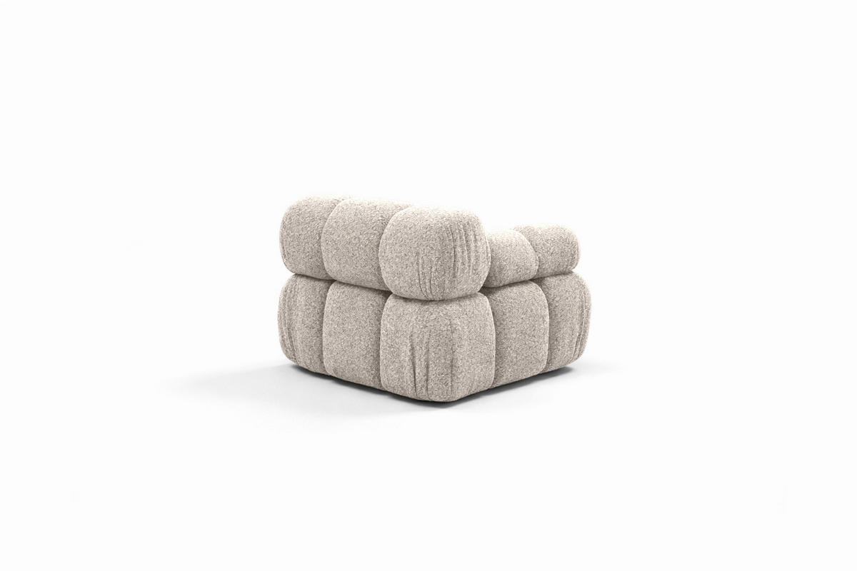 MODUL Seitlich, Für Modulares System, Stoff Abriamo, Beige, Links, Selia - Beige, Holz (95/70/95cm) - Kaiser Möbel