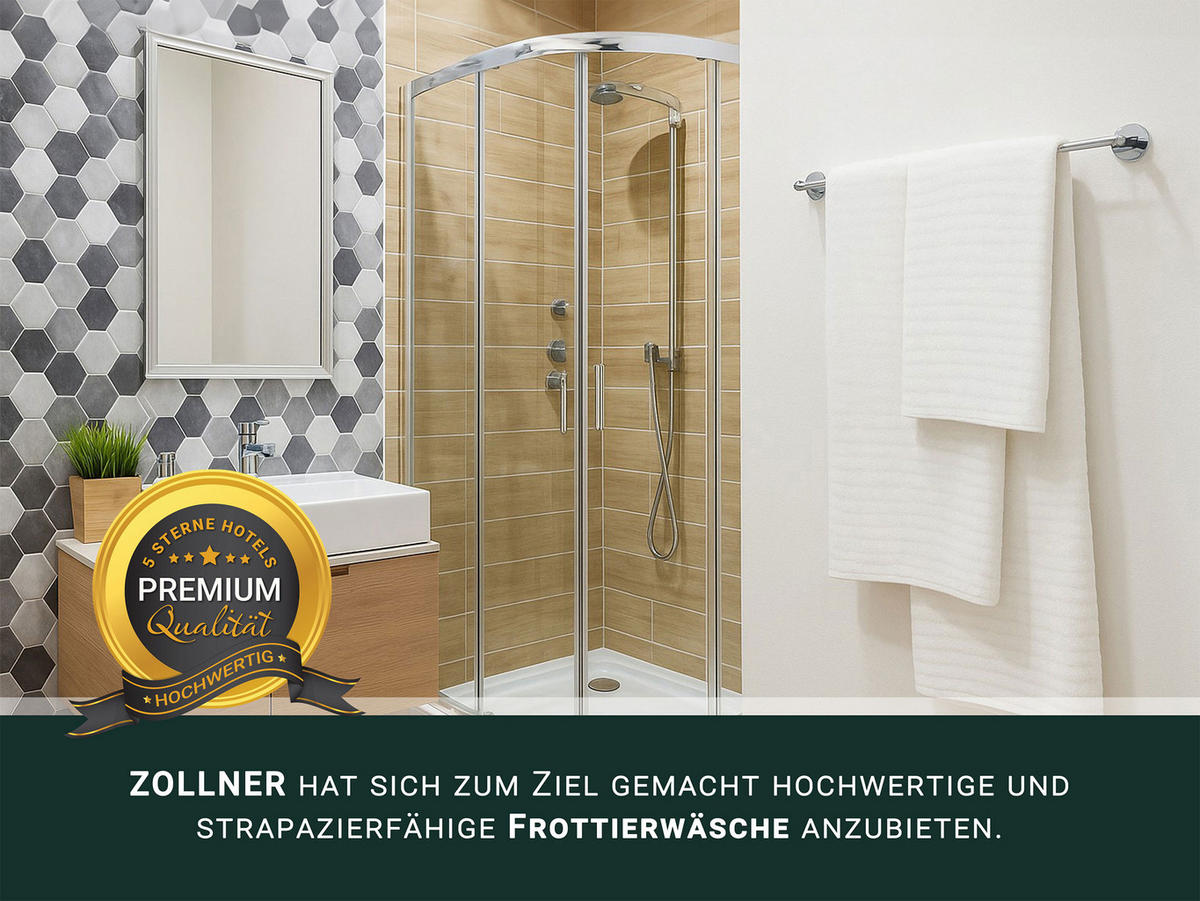 DUSCHTÜCHER, 5er-Set, 70x140 cm, 100% Baumwolle - Weiß, Textil (70/140cm) - Zollner