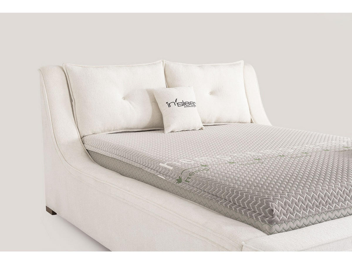 POLSTERBETT Orion 120x200 Creme - Creme, Textil/Metall (120/200cm) - Villa Möbel