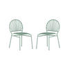 GARTENSTUHL stapelbar 2er-Set - Metall - Mandelgrün - CEDEIRA von MYLIA - Grün, Metall (58.5/82/50cm) - Vente-Unique