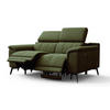 RELAXSOFA FIERO 2-Sitzer mit 2 Relaxfunktionen, olivgrün - Schwarz/Olivgrün, Holzwerkstoff/Textil (170/82/103cm) - Courtois Laville