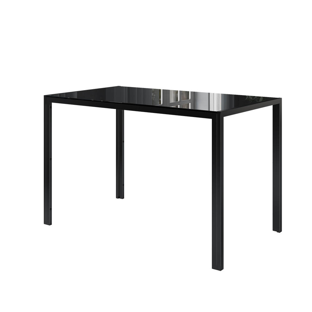 ESSTISCH Grand Schwarz 120 x 75 cm - Schwarz, Glas (70/120/75cm) - Vicco