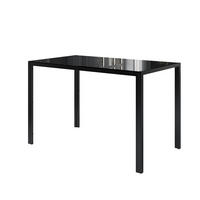 ESSTISCH Grand Schwarz 120 x 75 cm - Schwarz, Glas (70/120/75cm) - Vicco