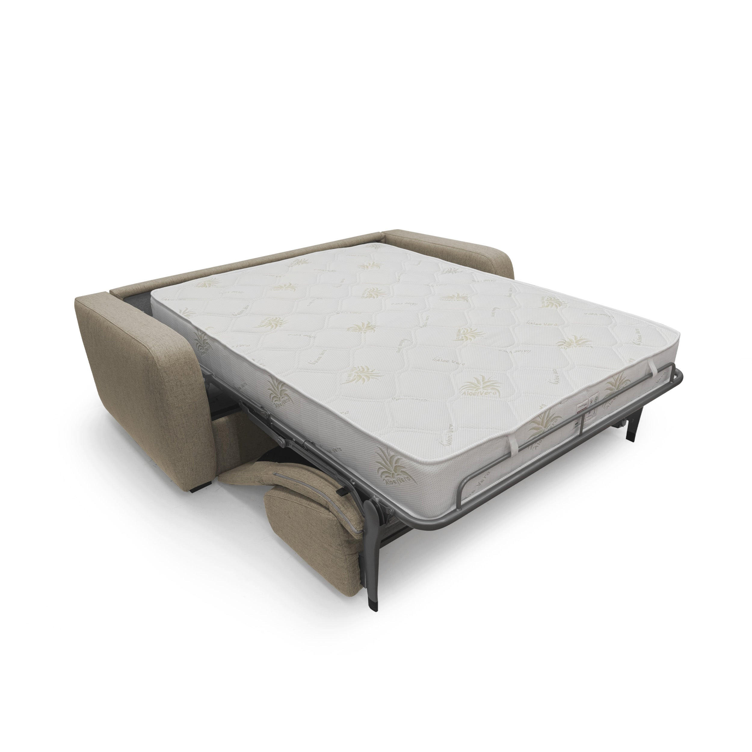 SCHLAFSOFA Duna - Braun, Textil (215/93/100cm) - Divani.store