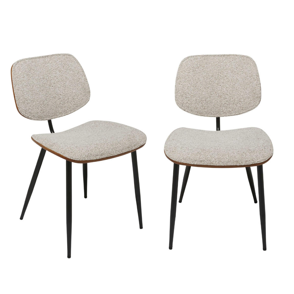 ESSZIMMERSTÜHLE STOFF BEIGE 2er set 45/76,5/45 cm - Beige, Textil (45/76.5/21cm) - Signature